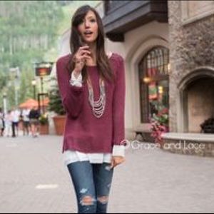 Grace and lace long sleeve chiffon extender